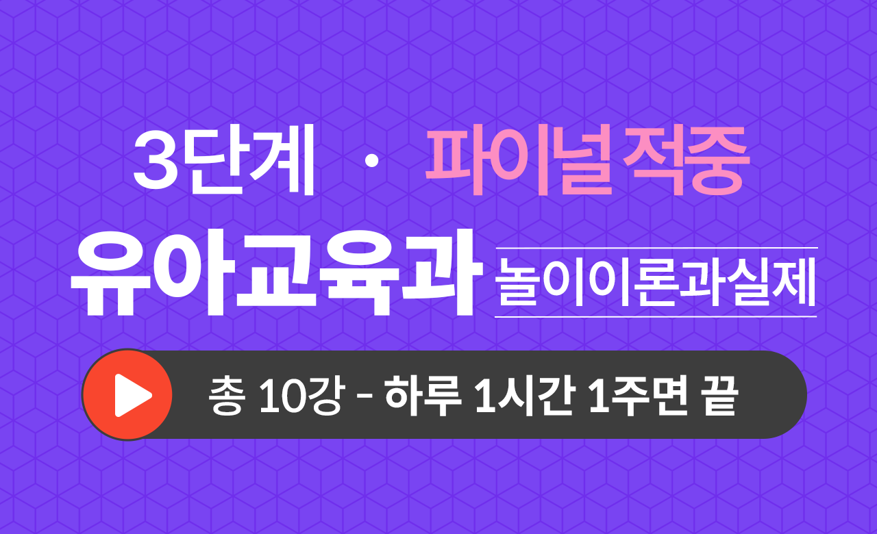 3단계 유아교육학과(놀이이론과실제) Final적중예상문제